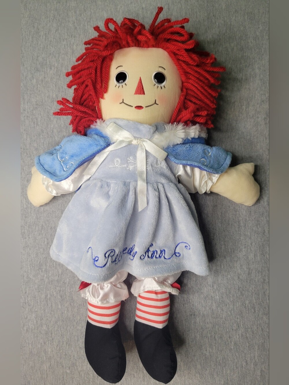 Raggedy Ann Chilly Chic Plush Doll Blue Dress Classic Kid Plushie Aurora 2012